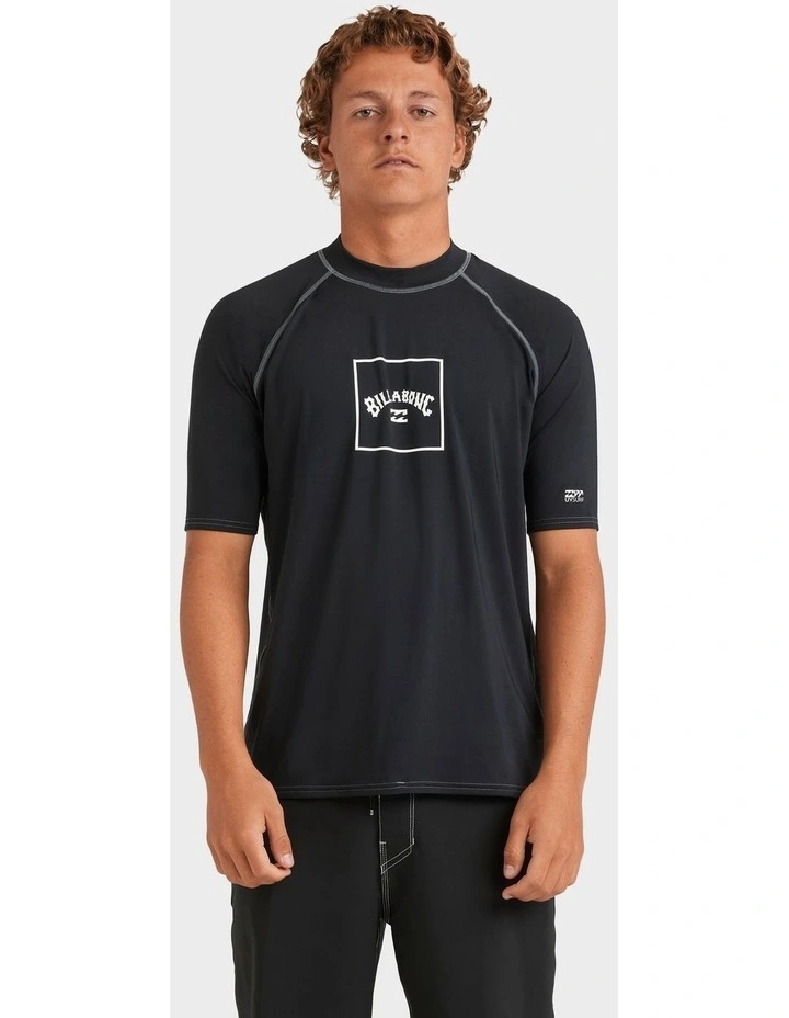 Boxed Arch Rash Vest In Black image 1