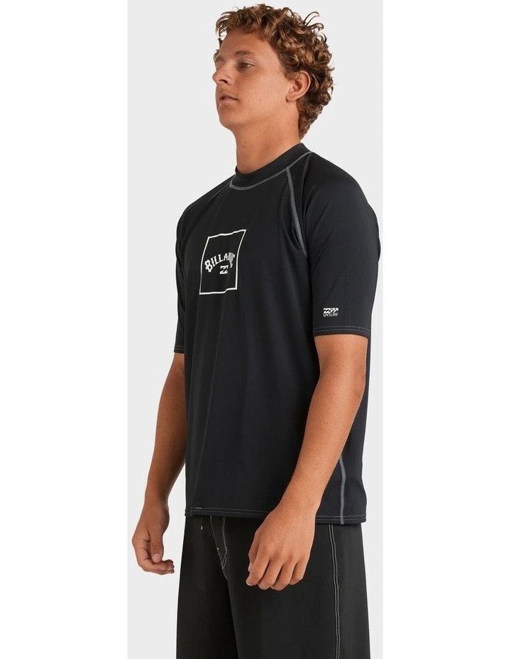 Boxed Arch Rash Vest In Black image 3