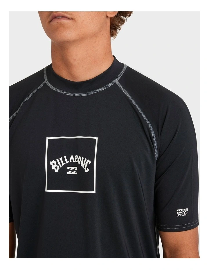 Boxed Arch Rash Vest In Black image 4
