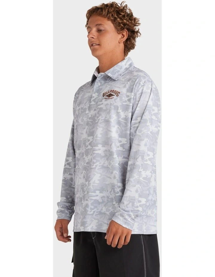 Fisho Long Sleeve Rash Vest In White Camo image 3