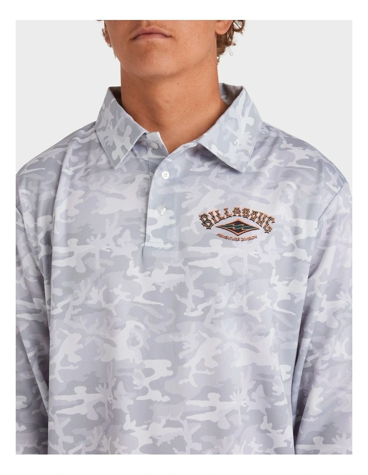 Fisho Long Sleeve Rash Vest In White Camo image 4