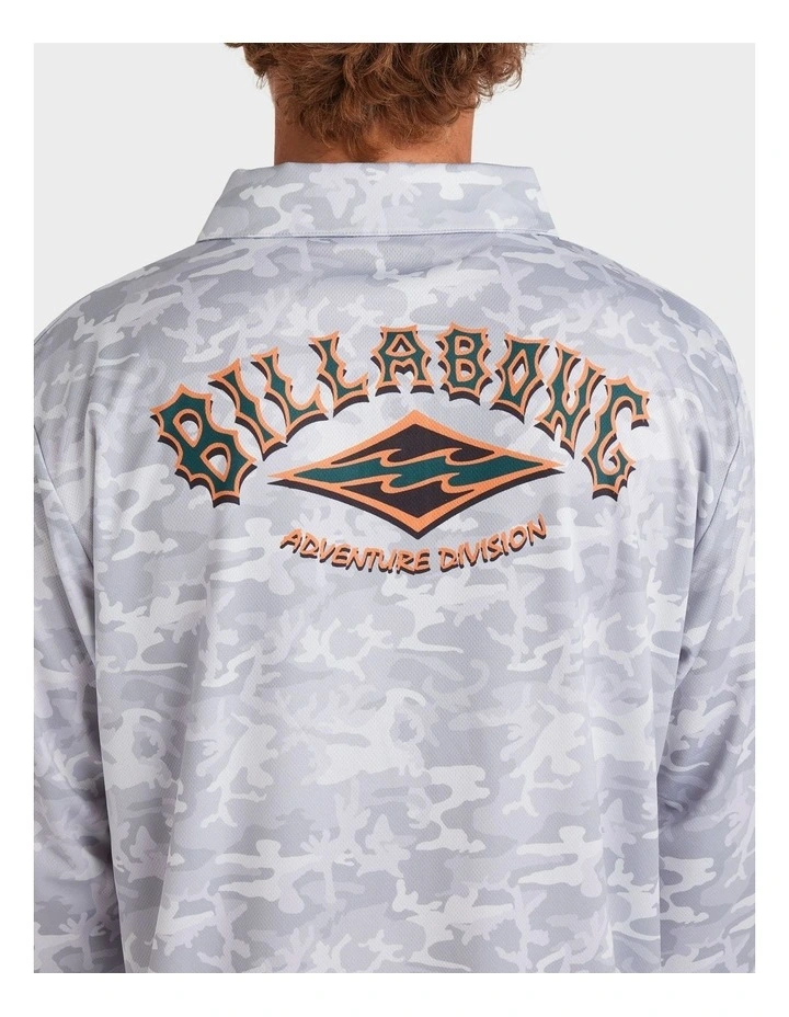 Fisho Long Sleeve Rash Vest In White Camo image 5