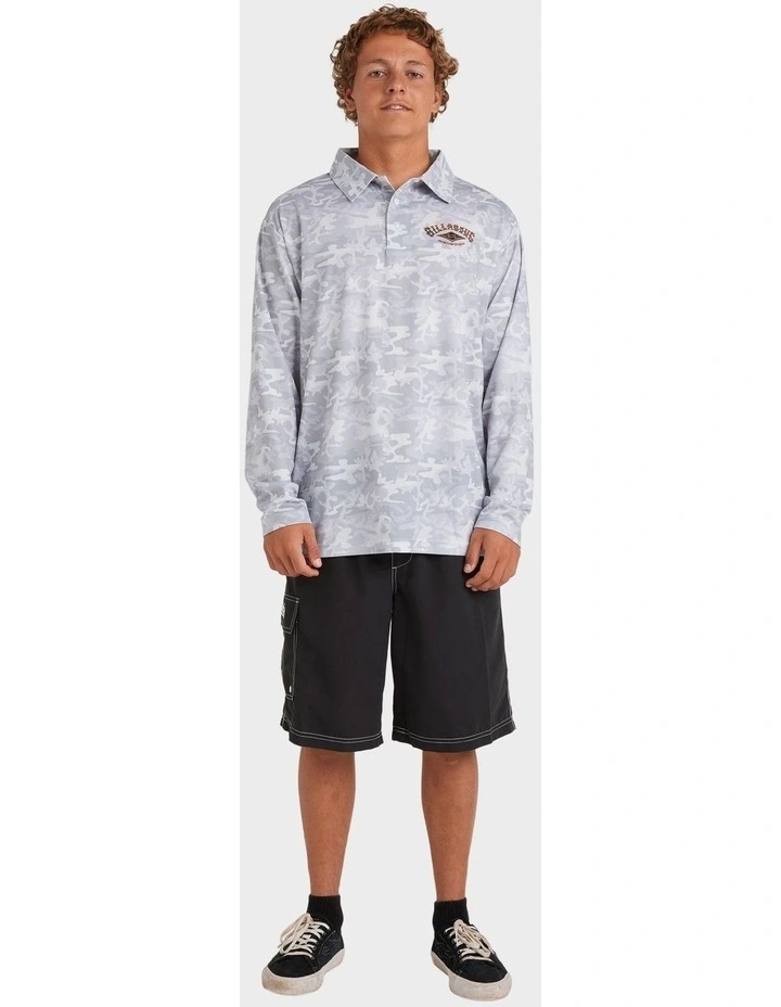 Fisho Long Sleeve Rash Vest In White Camo image 6
