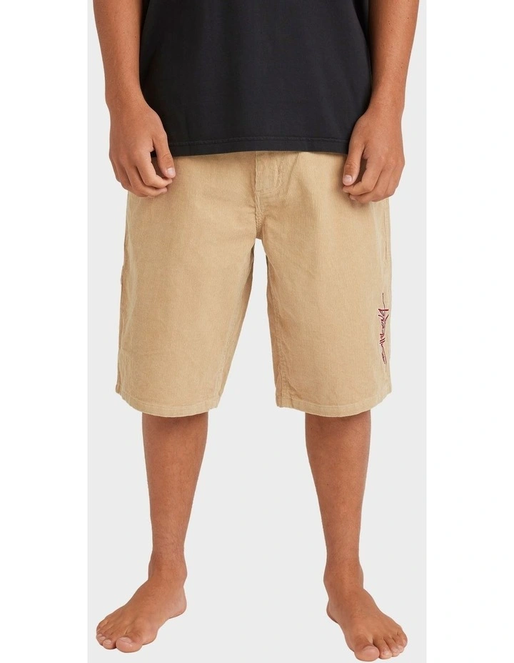 Smoko Corduroy Shorts in Desert image 1