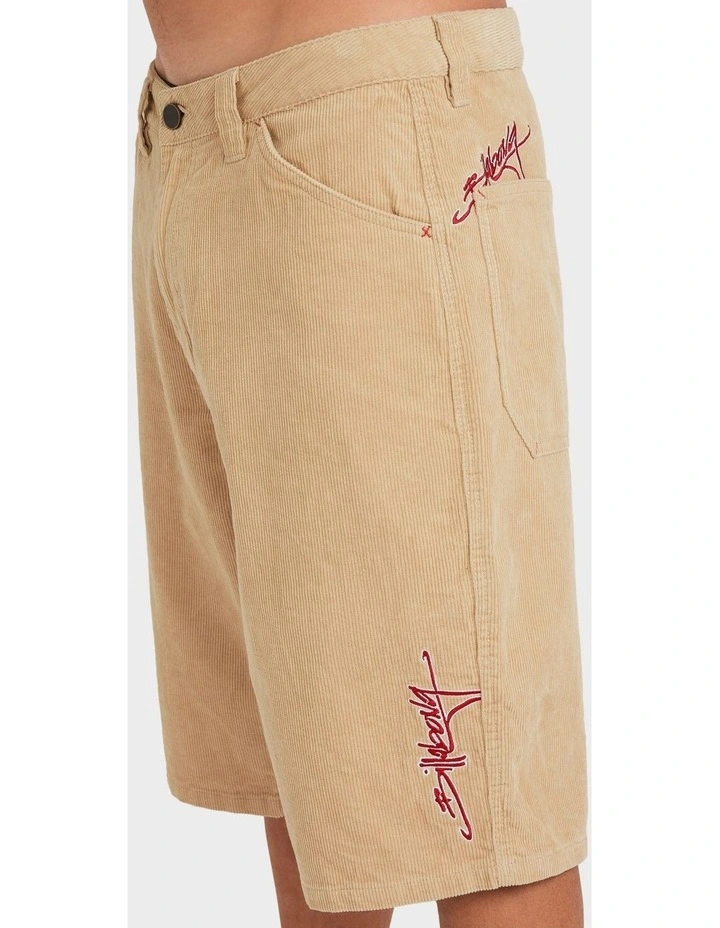 Smoko Corduroy Shorts in Desert image 4