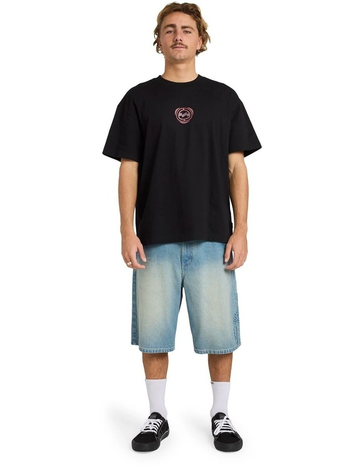 Script Smoko Denim Shorts 22 Inch in Sun Faded Indigo image 5