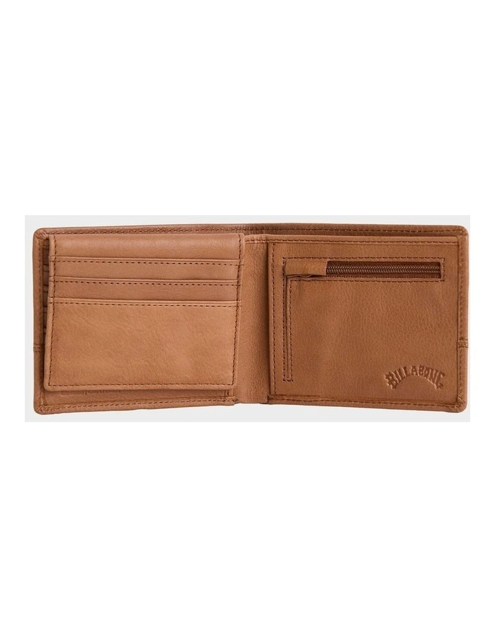 Dimension 2 In 1 Leather Wallet in Tan image 3
