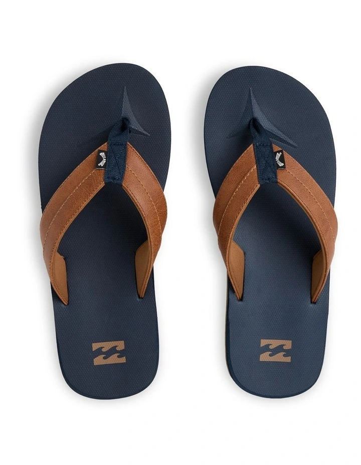 All Day Impact Thongs In Navy Tan image 2