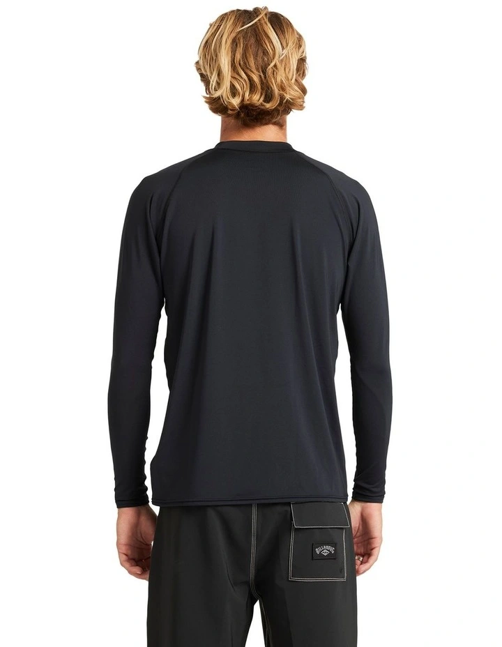 Boxed Arch Long Sleeve Rash Vest In Stealth image 2