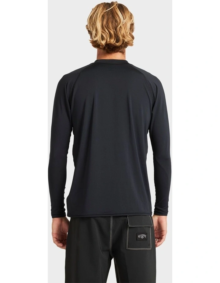 Boxed Arch Long Sleeve Rash Vest In Stealth image 2
