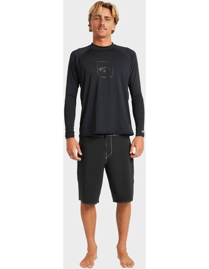 Boxed Arch Long Sleeve Rash Vest In Stealth image 5