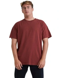 Premium Wave Wash T-Shirt In Brick