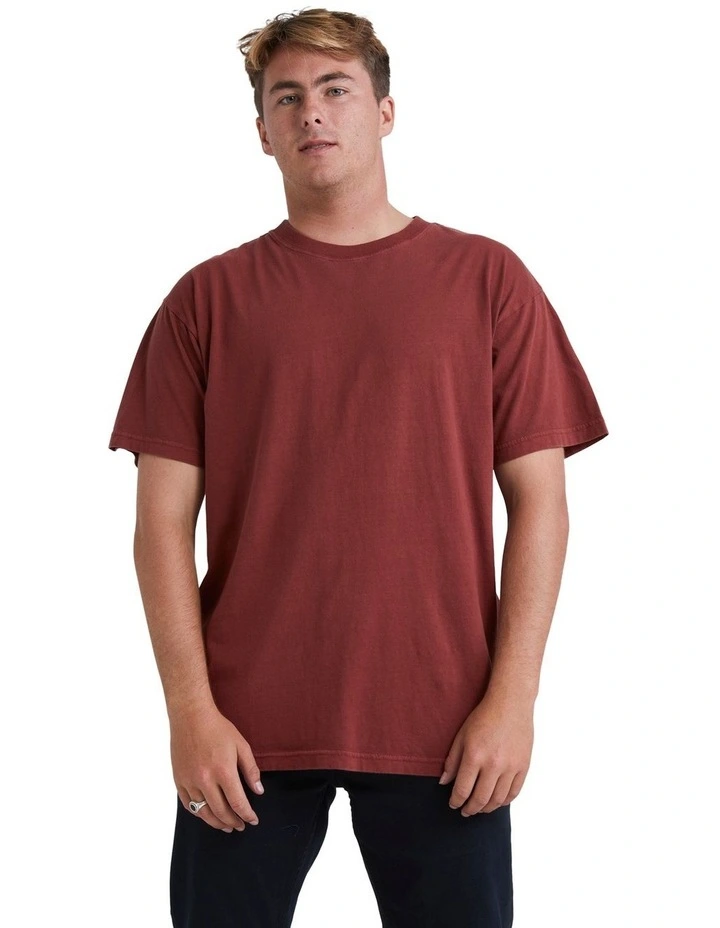 Premium Wave Wash T-Shirt In Brick image 1