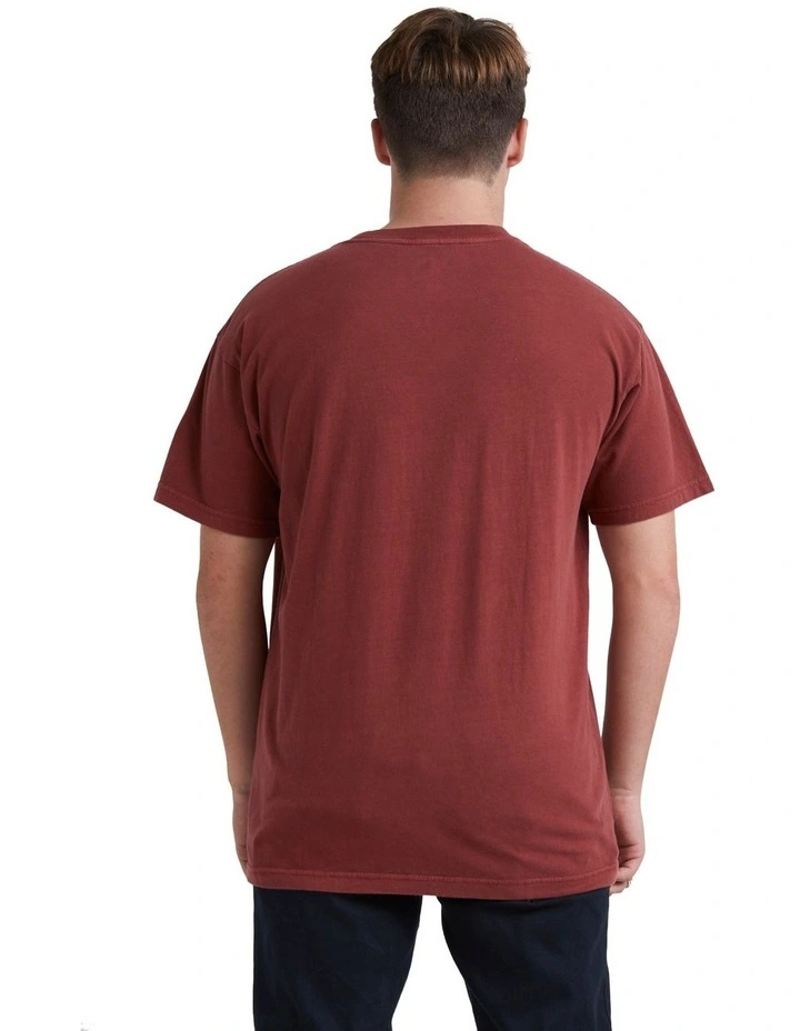 Premium Wave Wash T-Shirt In Brick image 2