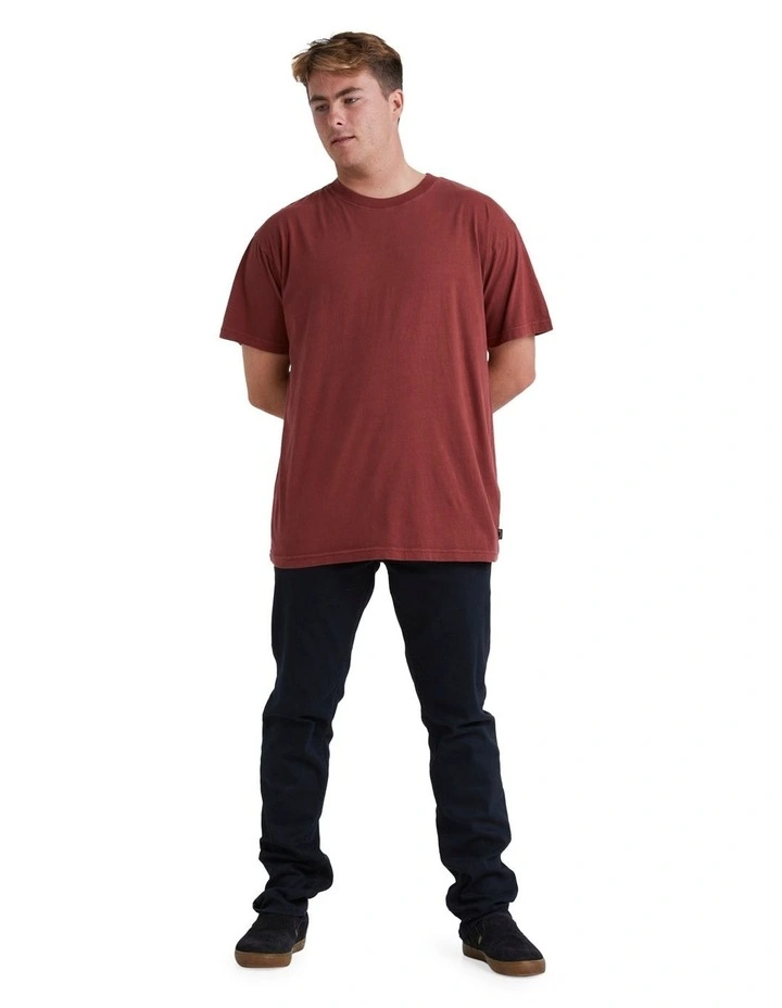Premium Wave Wash T-Shirt In Brick image 4
