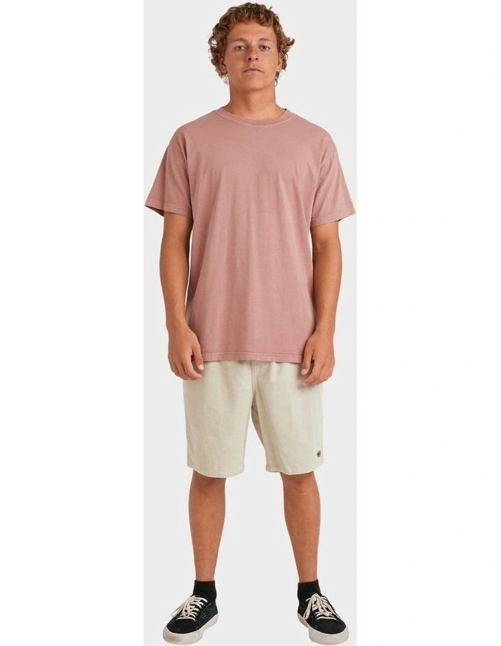 Premium Wave Wash T-Shirt In Dusty Rose image 5