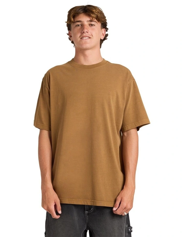 Premium Wave Wash T-shirt In Tobacco image 1
