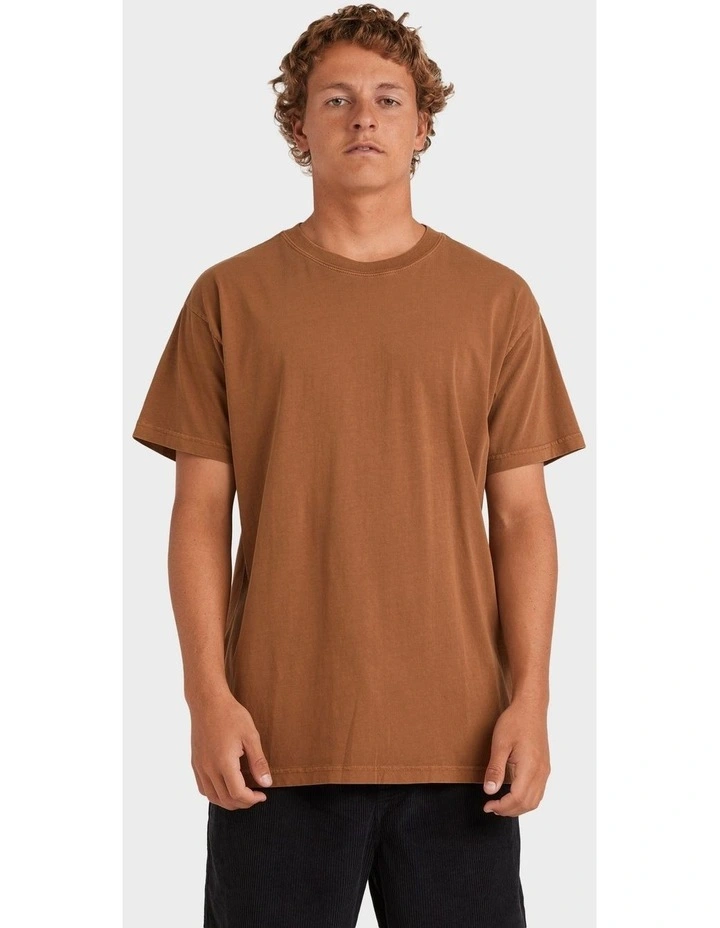 Premium Wave Wash T-Shirt In Tobacco image 1