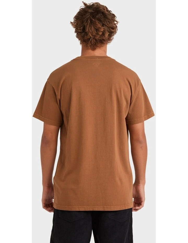 Premium Wave Wash T-Shirt In Tobacco image 2