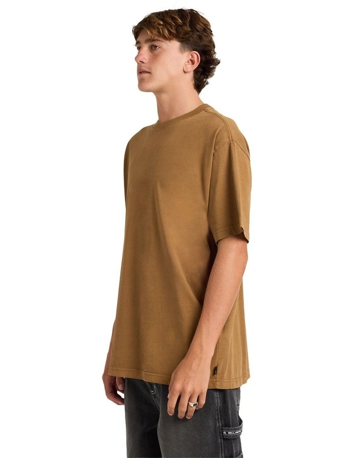 Premium Wave Wash T-shirt In Tobacco image 3