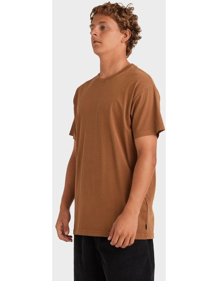 Premium Wave Wash T-Shirt In Tobacco image 3