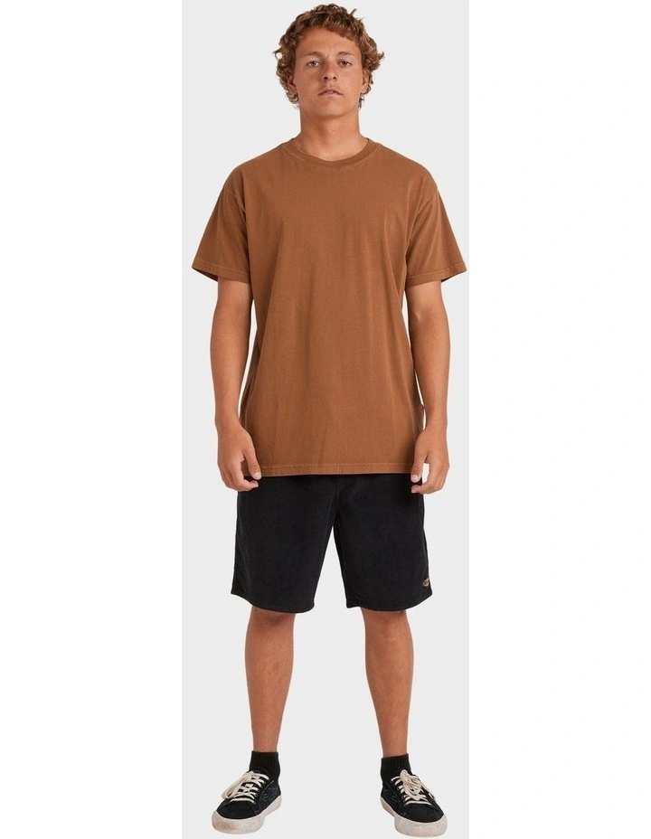 Premium Wave Wash T-Shirt In Tobacco image 5