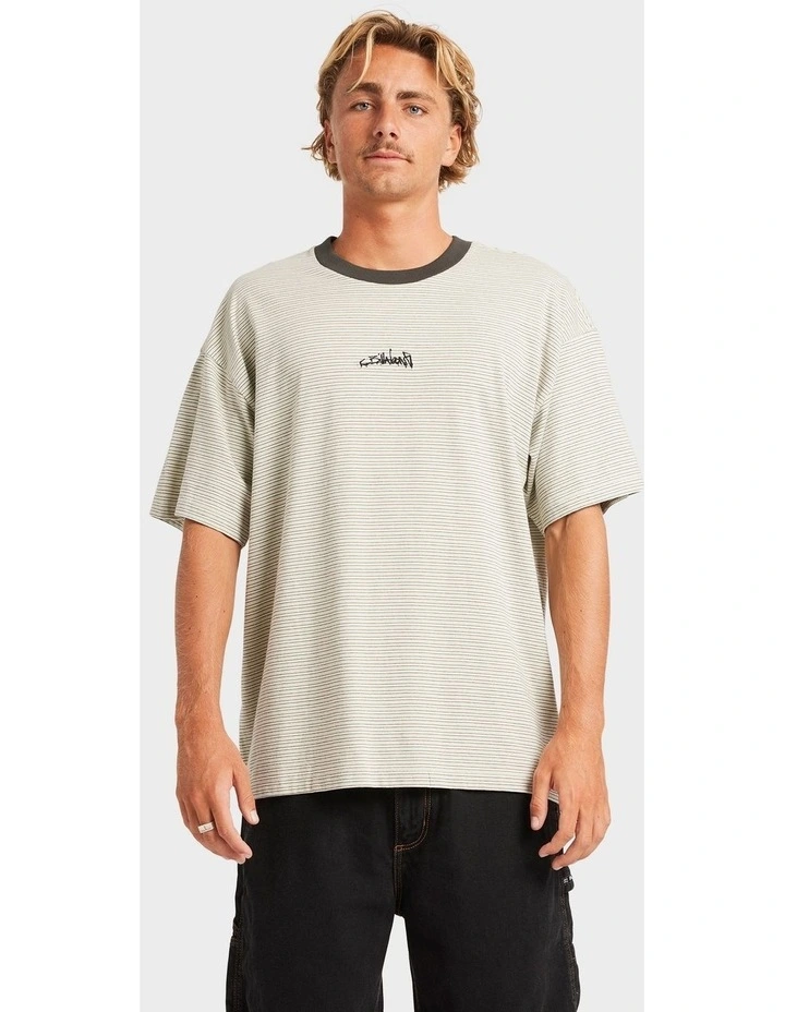 Absence Stripe T-Shirt In Red image 1