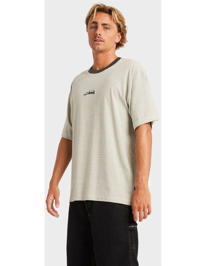 Absence Stripe T-Shirt In Red image 3