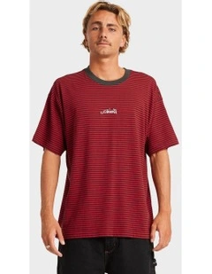 Absence Stripe T-shirt in Red