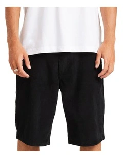 Smoko Corduroy Shorts in Black