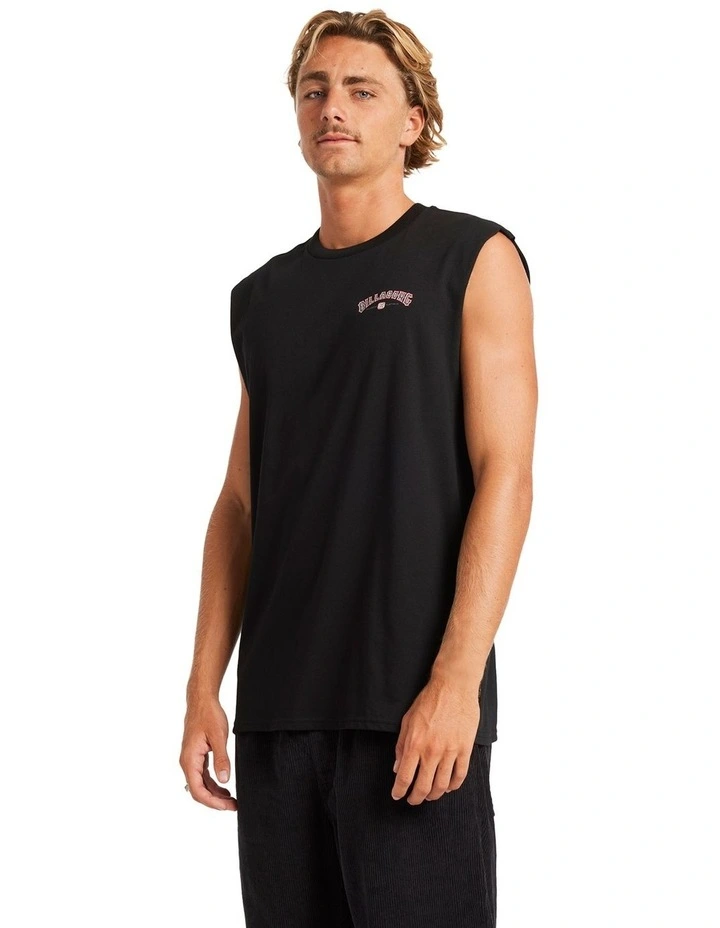 Chrome Arch Muscle Tank in Black image 3