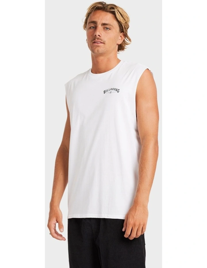 Chrome Arch Muscle Tank in White image 3