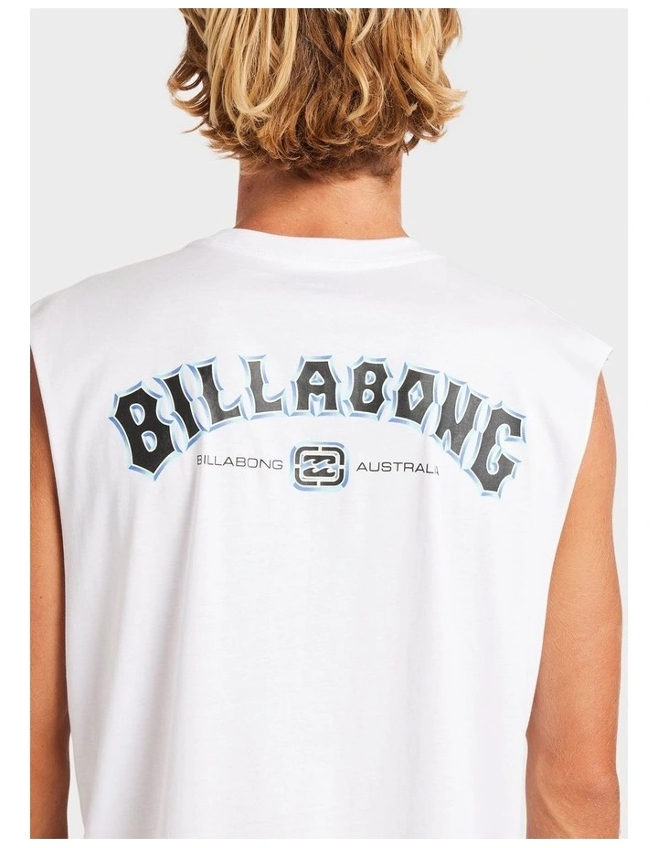 Chrome Arch Muscle Tank in White image 4