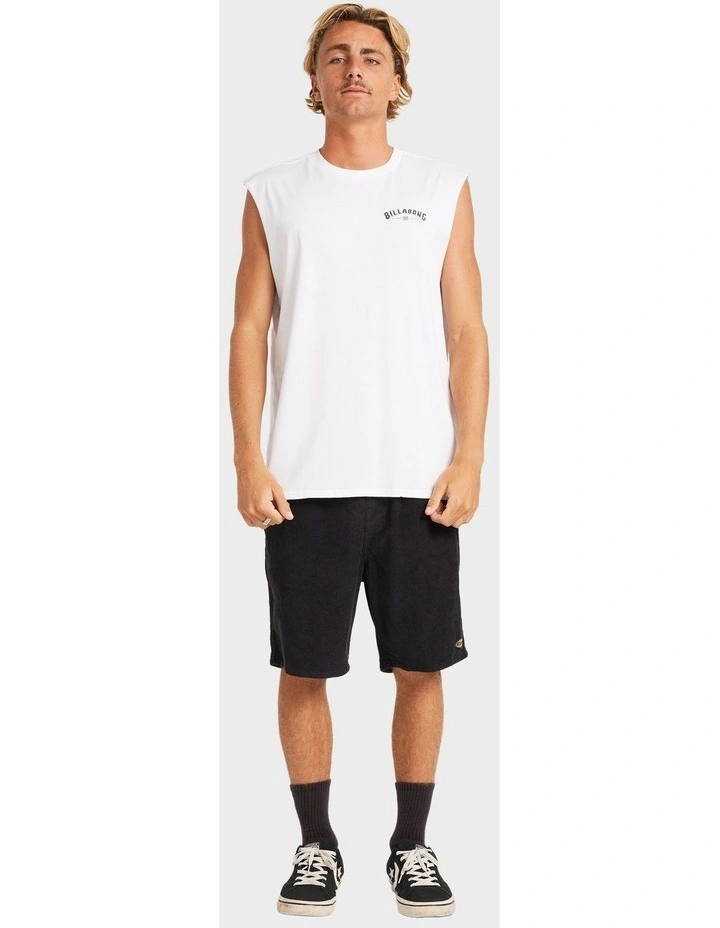 Chrome Arch Muscle Tank in White image 5