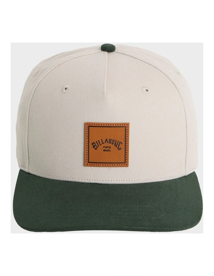 Stacked Snapback Cap In Green image 1