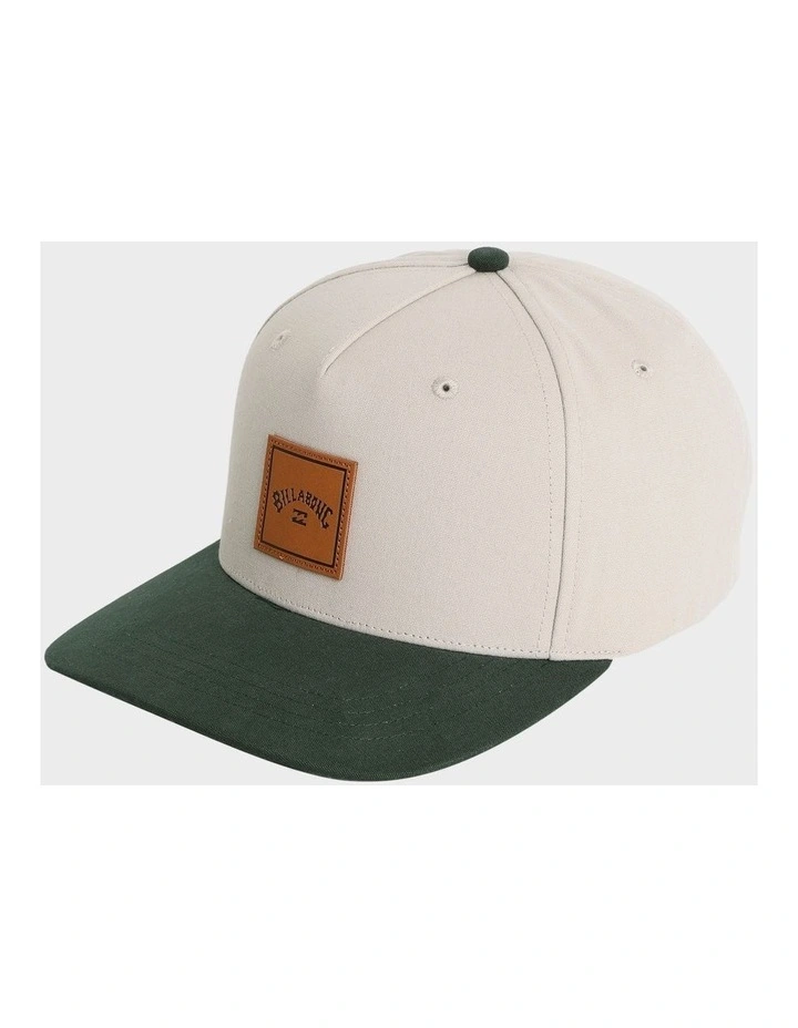 Stacked Snapback Cap In Green image 3