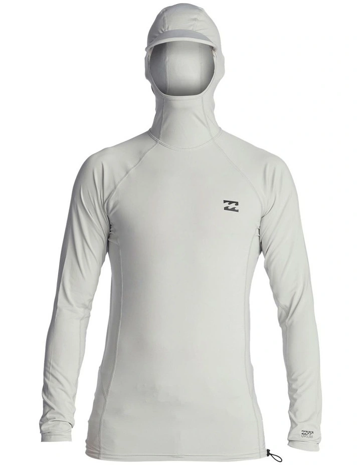 Strike Mission Hooded Long Sleeve Rash Vest In Grey image 1