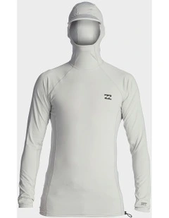 Strike Mission Hooded Long Sleeve Rash Vest In Grey