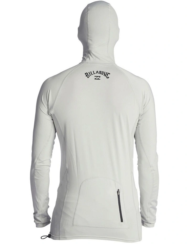 Strike Mission Hooded Long Sleeve Rash Vest In Grey image 2