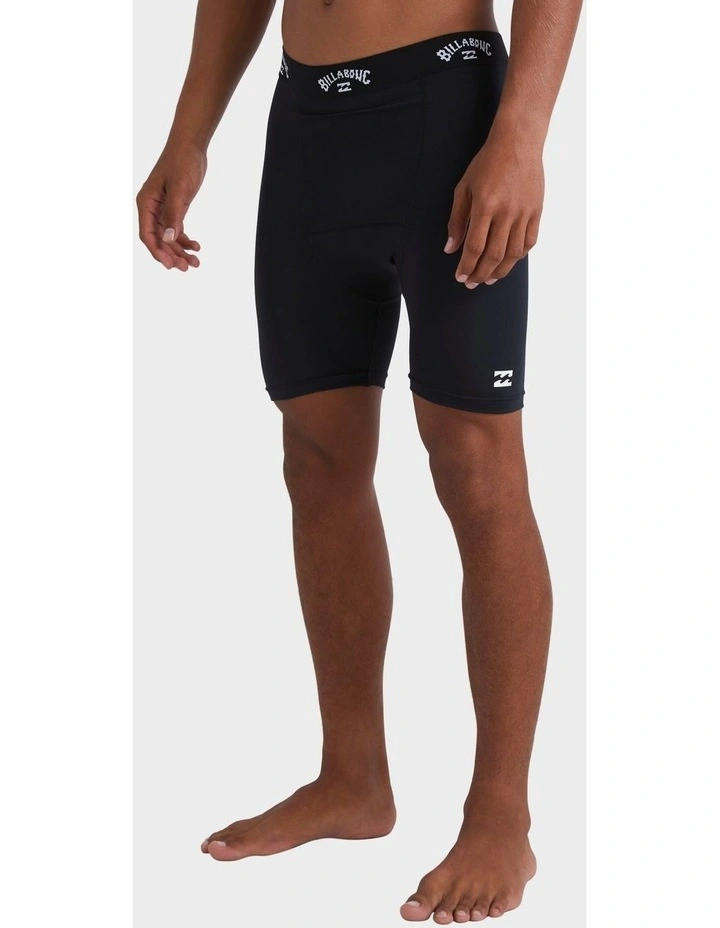 All Day Undershort Rash Vest In Black image 3