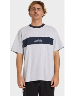 Script Panel T-shirt in Grey