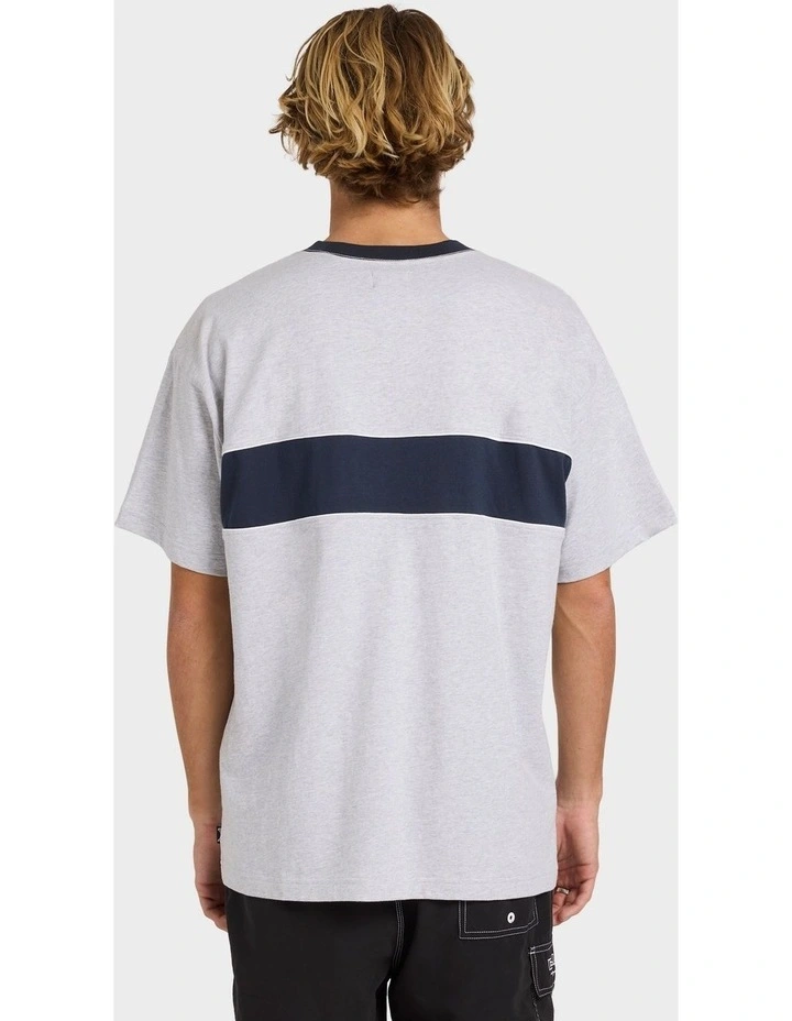 Script Panel T-shirt in Grey image 2