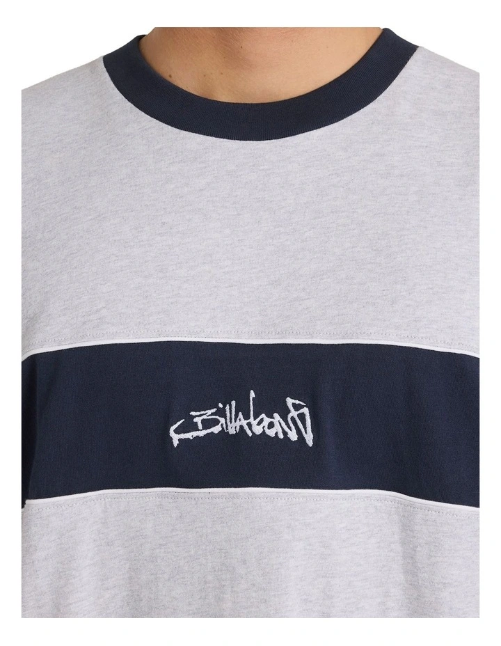 Script Panel T-shirt in Grey image 4