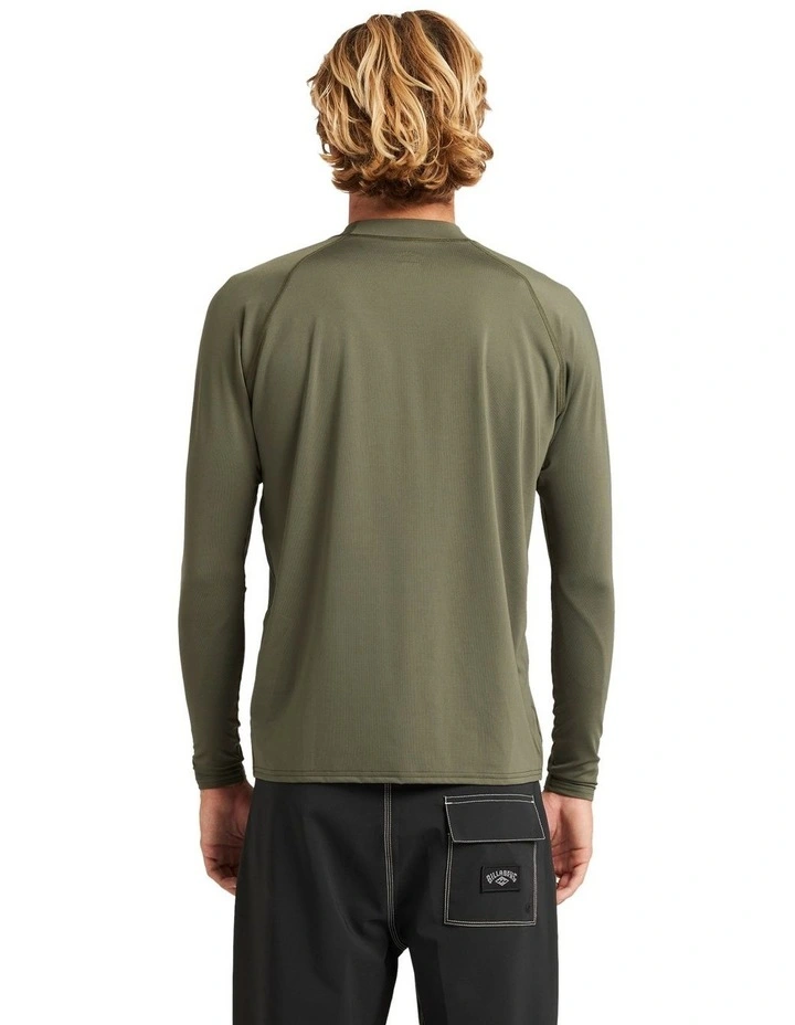 Boxed Arch Long Sleeve Rash Vest in Green image 2