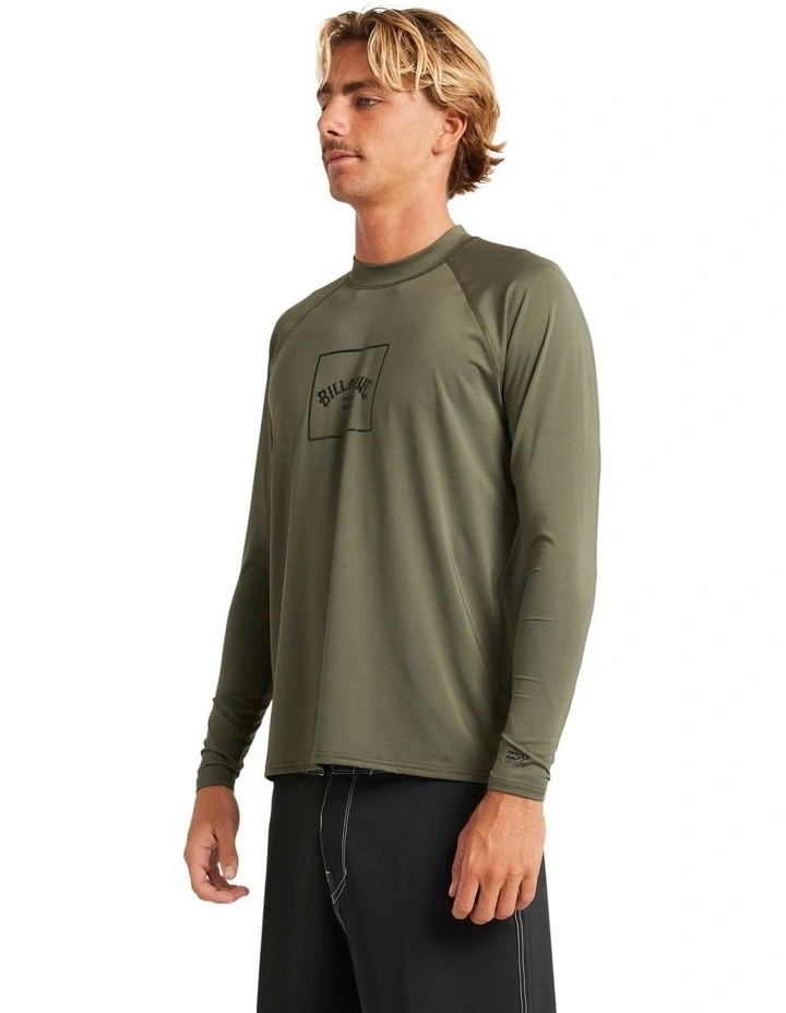 Boxed Arch Long Sleeve Rash Vest in Green image 3
