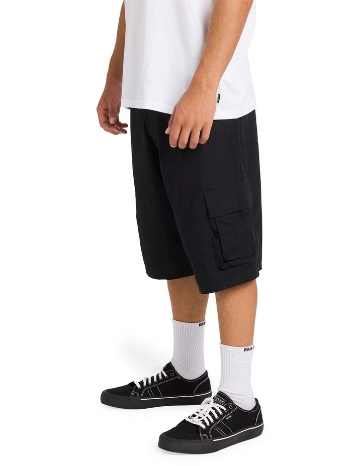 Script Cargo Shorts In Black image 3