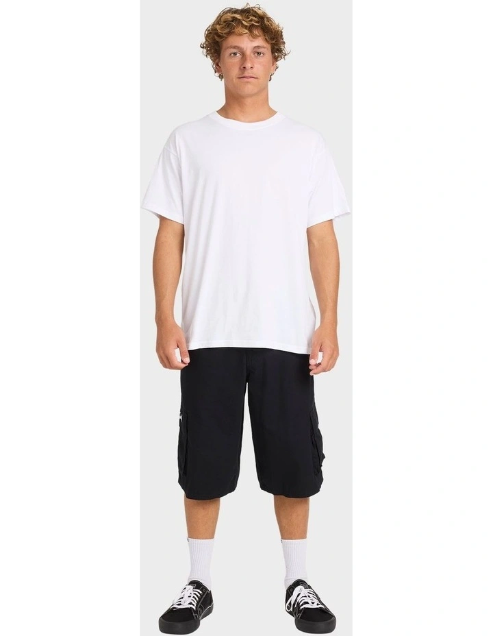 Script Cargo Shorts In Black image 4