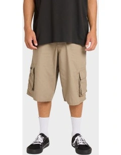 Script Cargo Shorts In Khaki