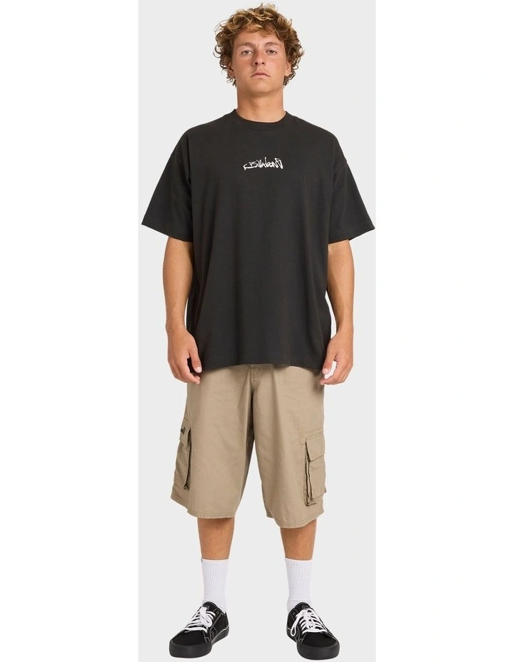 Script Cargo Shorts In Khaki image 4