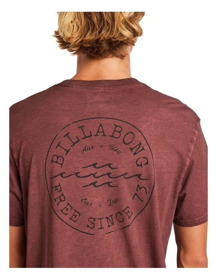 Big Wave Daz T-shirt in Brown image 4